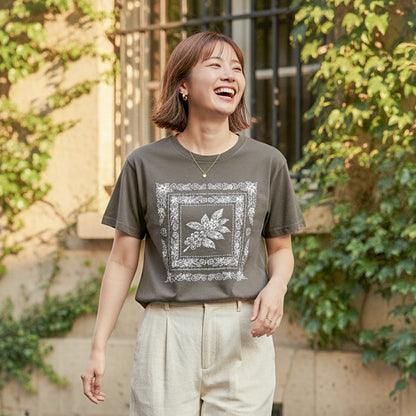 コーヒーの木 バンダナ柄  Tシャツ 6.2oz