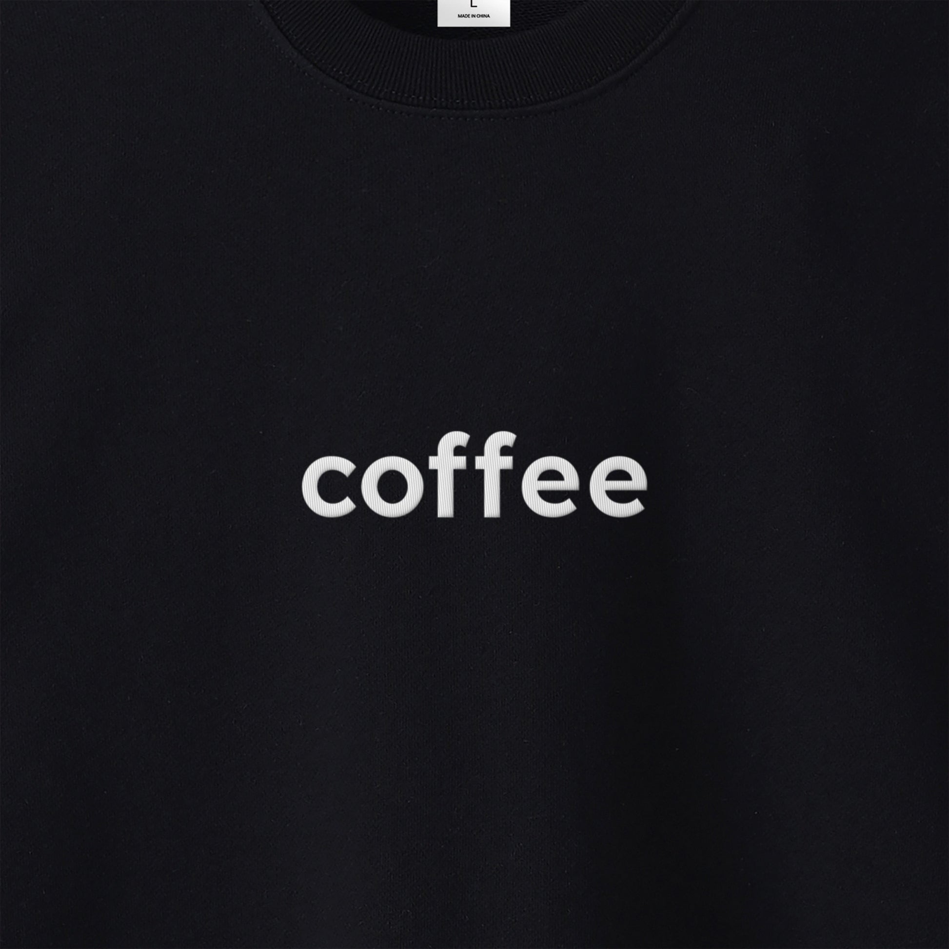 coffee ロゴ刺繍スウェット black image