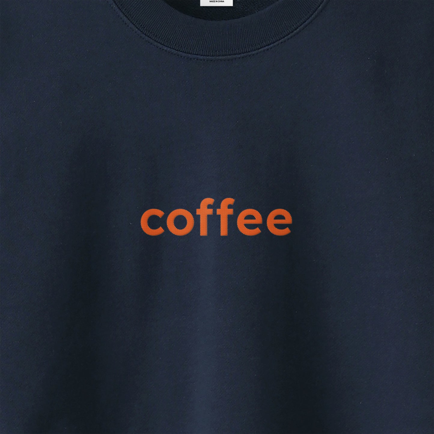 coffee ロゴ刺繍スウェット navy image