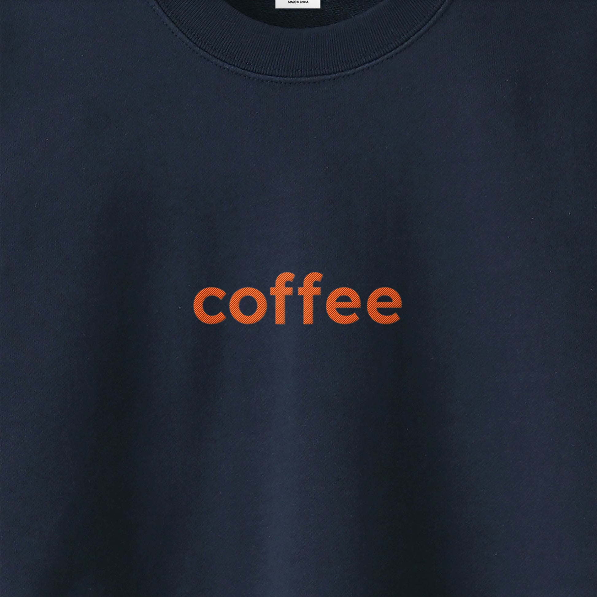 coffee ロゴ刺繍スウェット navy image