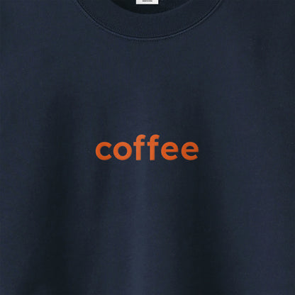 coffee ロゴ刺繍スウェット navy image