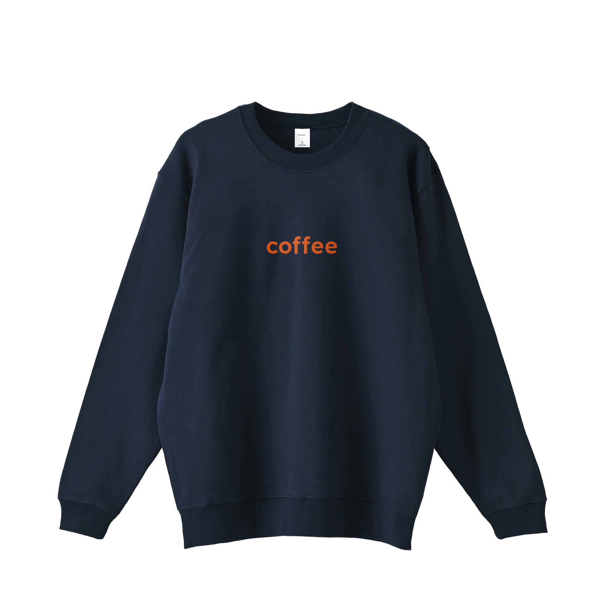 coffee ロゴ刺繍スウェット navy image