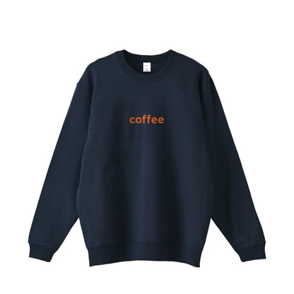 coffee ロゴ刺繍スウェット navy image