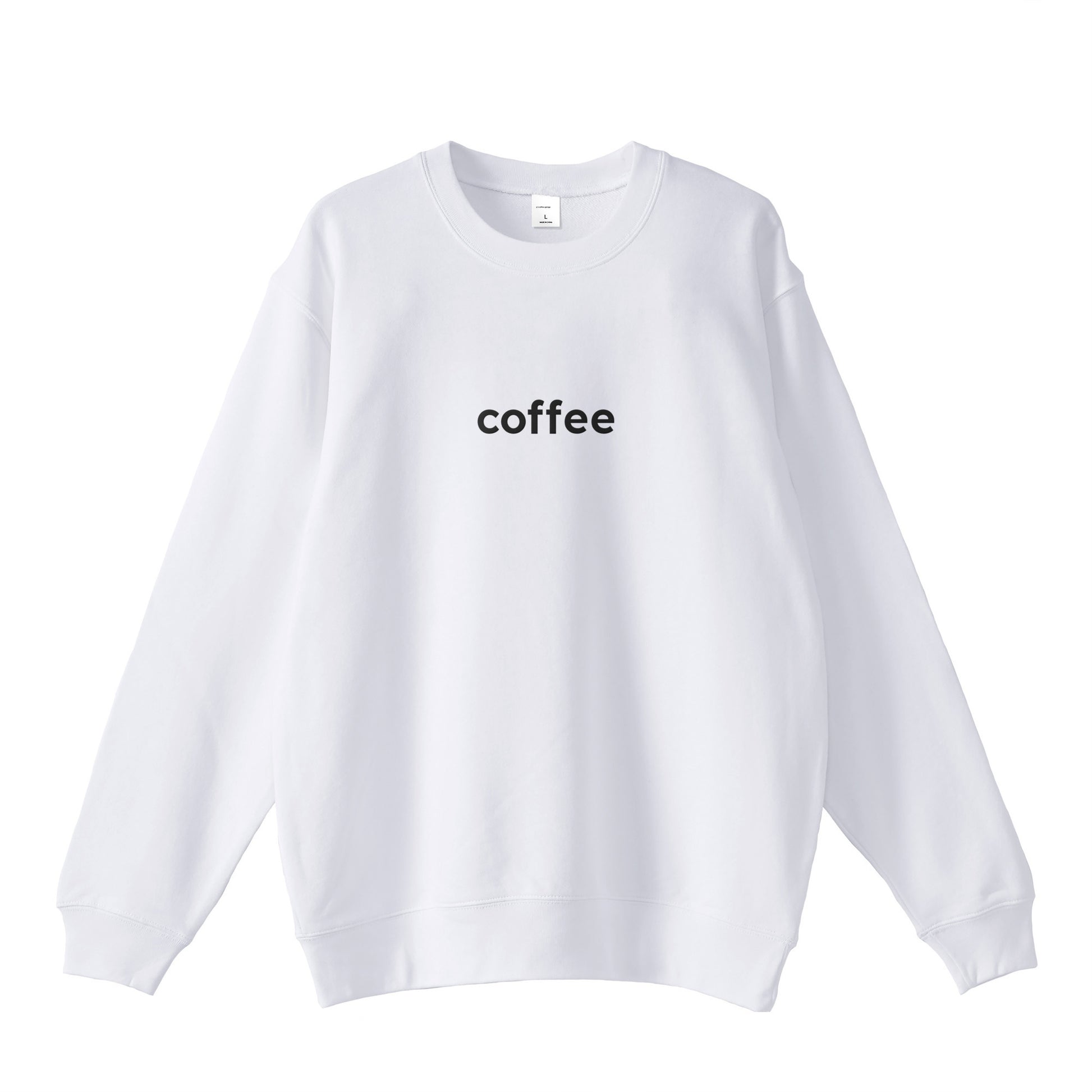 coffee ロゴ刺繍スウェット white image
